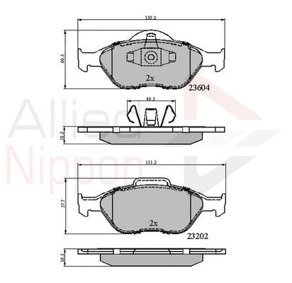 Brake Pad Set, disc brake (ADB0891)