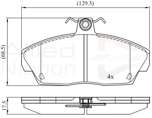 Brake Pad Set, disc brake (ADB0232)
