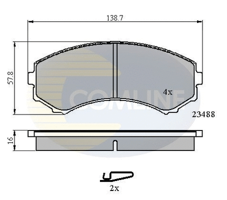 Brake Pad Set, disc brake (CBP3172)
