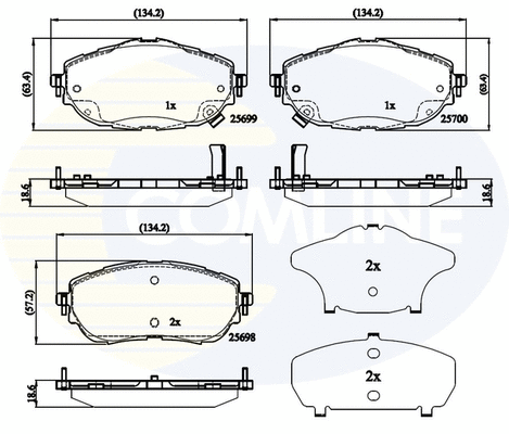 Brake Pad Set, disc brake (CBP32207)