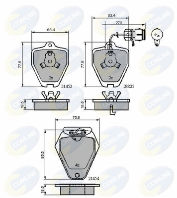Brake Pad Set, disc brake (CBP1884)