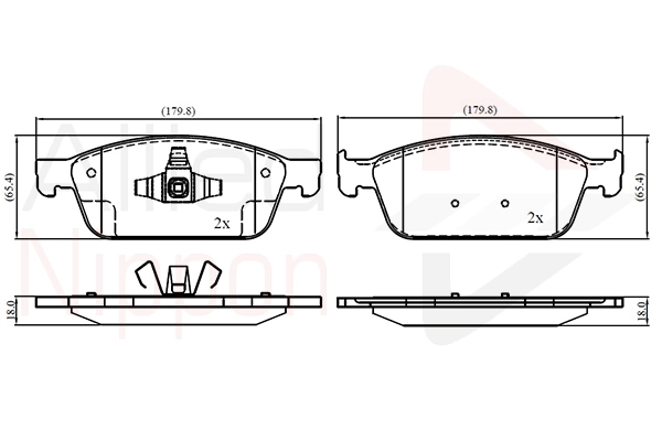 Brake Pad Set, disc brake (ADB02196)