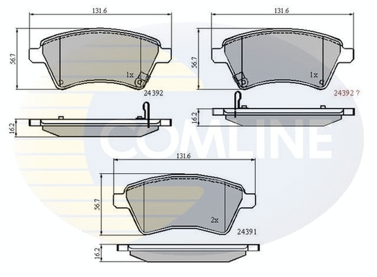 Brake Pad Set, disc brake (CBP31513)