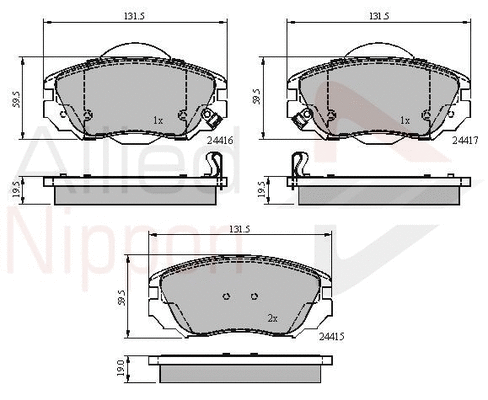 Brake Pad Set, disc brake (ADB31679)