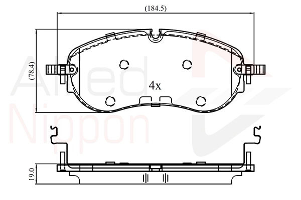 Brake Pad Set, disc brake (ADB03413)