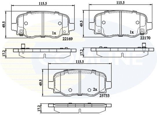 Brake Pad Set, disc brake (CBP32303)