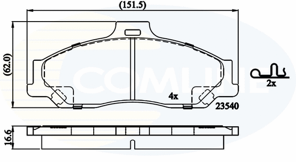 Brake Pad Set, disc brake (CBP31245)