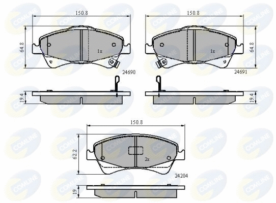 Brake Pad Set, disc brake (CBP31799)