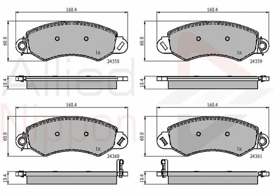 Brake Pad Set, disc brake (ADB31544)