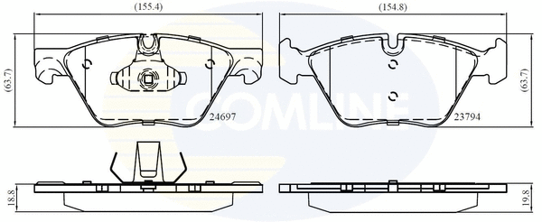 Brake Pad Set, disc brake (CBP06075)