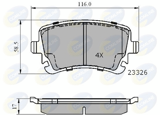 Brake Pad Set, disc brake (CBP01313)
