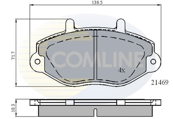 Brake Pad Set, disc brake (CBP0924)