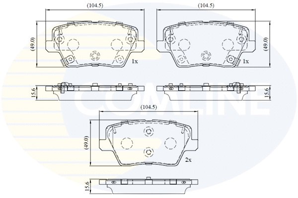 Brake Pad Set, disc brake (CBP32772)