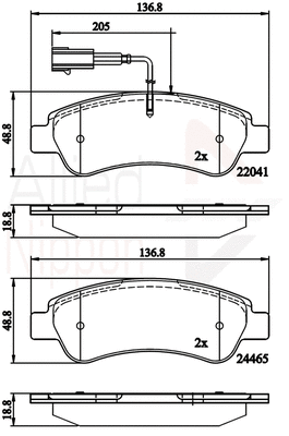 Brake Pad Set, disc brake (ADB11604)