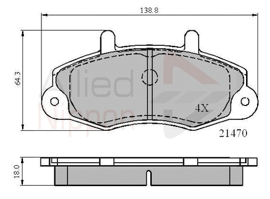 Brake Pad Set, disc brake (ADB0132)