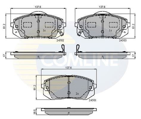 Brake Pad Set, disc brake (CBP31768)