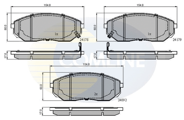 Brake Pad Set, disc brake (CBP31178)