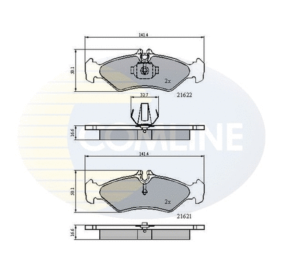 Brake Pad Set, disc brake (CBP0453)