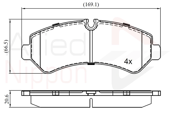 Brake Pad Set, disc brake (ADB02853)