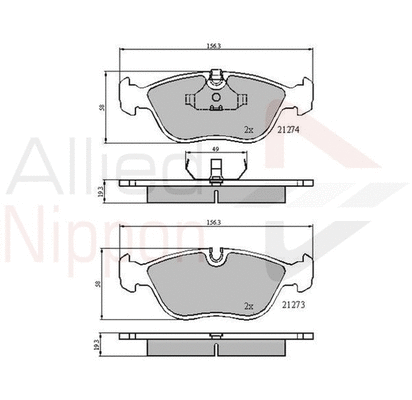 Brake Pad Set, disc brake (ADB0719)