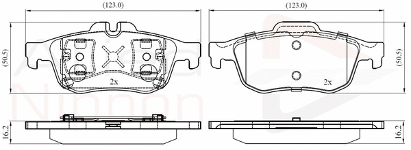Brake Pad Set, disc brake (ADB02425)