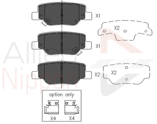 Brake Pad Set, disc brake (ADB36010)