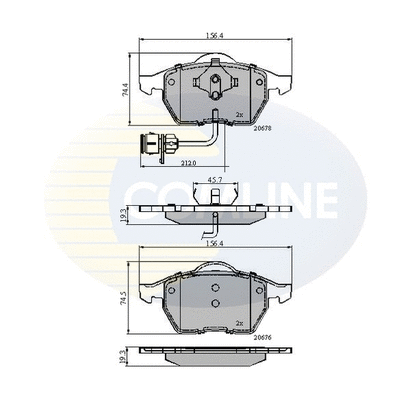 Brake Pad Set, disc brake (CBP1715)