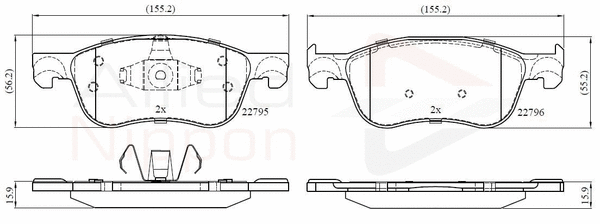 Brake Pad Set, disc brake (ADB02368)