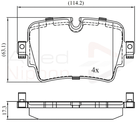 Brake Pad Set, disc brake (ADB02455)
