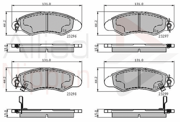 Brake Pad Set, disc brake (ADB3814)