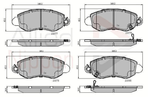 Brake Pad Set, disc brake (ADB31108)