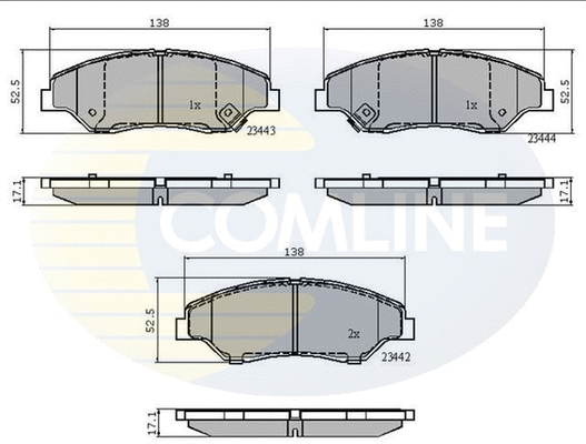 Brake Pad Set, disc brake (CBP3843)