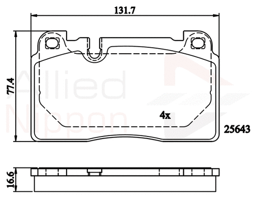 Brake Pad Set, disc brake (ADB02302)
