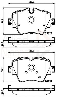 Brake Pad Set, disc brake (ADB02319)