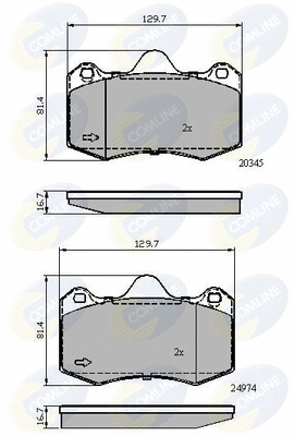 Brake Pad Set, disc brake (CBP02107)