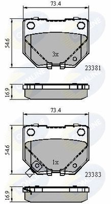 Brake Pad Set, disc brake (CBP31739)