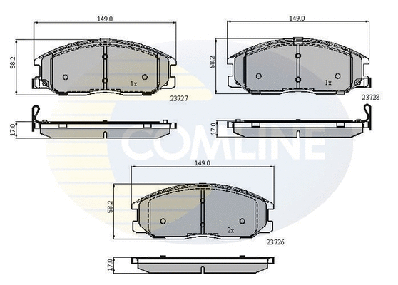 Brake Pad Set, disc brake (CBP3902)
