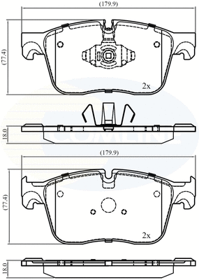 Brake Pad Set, disc brake (CBP02385)