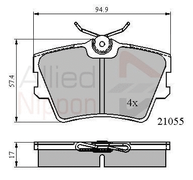 Brake Pad Set, disc brake (ADB0272)