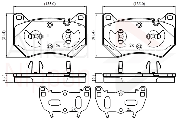 Brake Pad Set, disc brake (ADB02778)