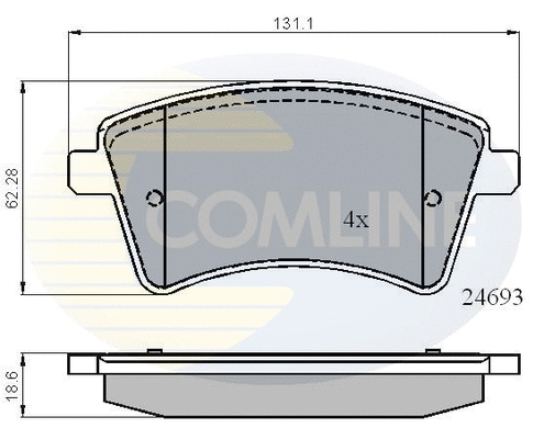 Brake Pad Set, disc brake (CBP01707)