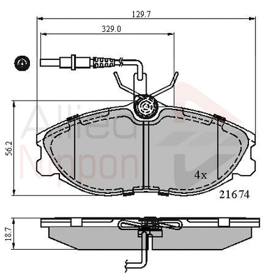 Brake Pad Set, disc brake (ADB1340)