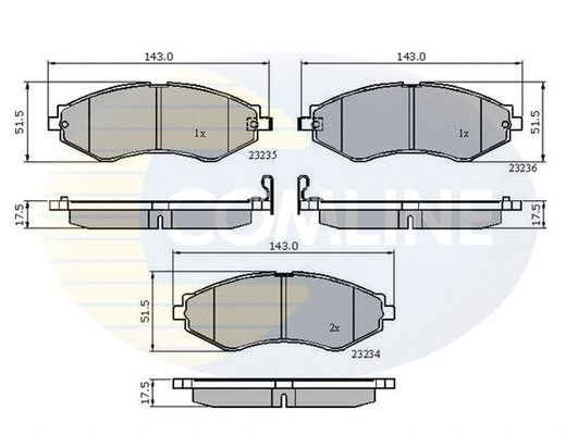 Brake Pad Set, disc brake (CBP31189)