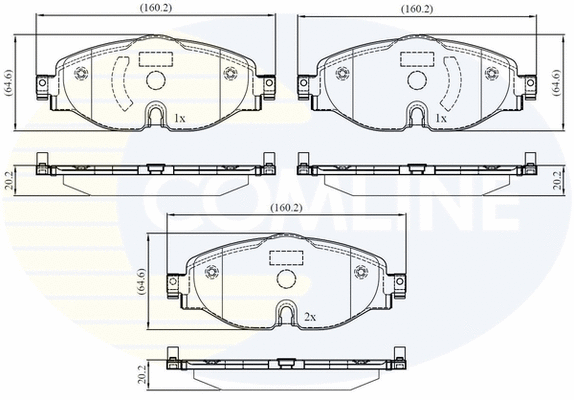 Brake Pad Set, disc brake (CBP02158)