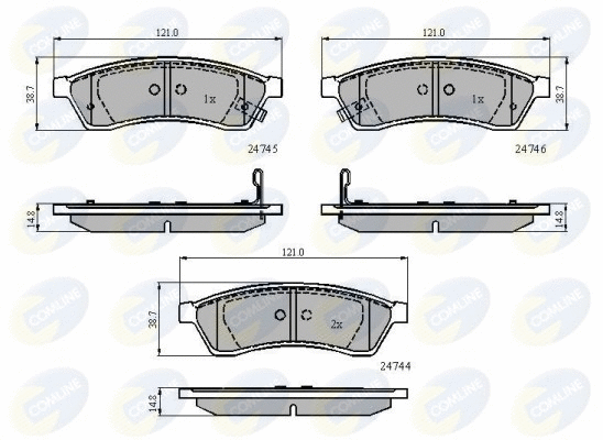 Brake Pad Set, disc brake (CBP31568)