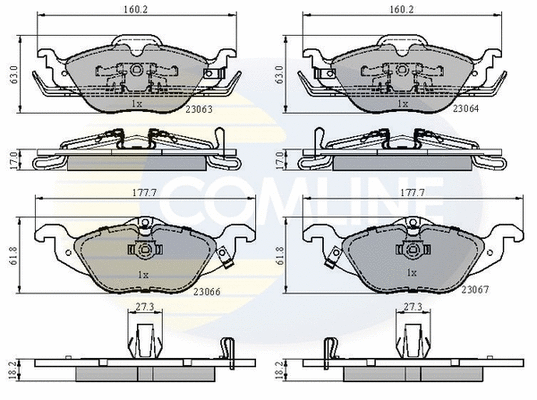 Brake Pad Set, disc brake (CBP3584)