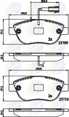 Brake Pad Set, disc brake (CBP12140)