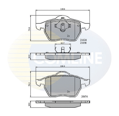 Brake Pad Set, disc brake (CBP01092)