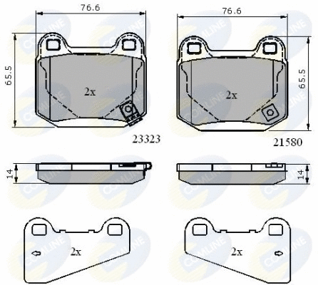 Brake Pad Set, disc brake (CBP31755)