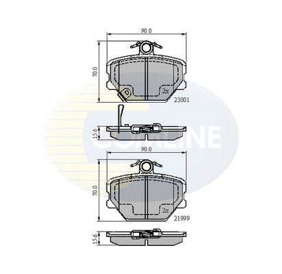 Brake Pad Set, disc brake (CBP31019)